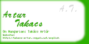 artur takacs business card